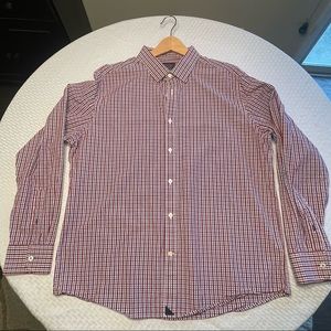 UNTUCKit Amberhill Red Gingham Long-Sleeve Button Down Shirt XXL Slim Fit